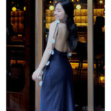 Women Dresses Spring Slim-Fitting Streamer Slip Dress