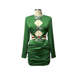 Women Dresses Sexy Cutout Dress Backless Hip Skirt (Zns0409)