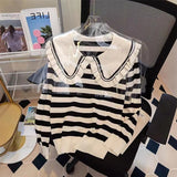 Women Knitwear Autumn and Winter Striped Sweater Sweater