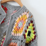 Women Sweater Knitwear Autumn Plaid Long Knitted Cardigan Sweater