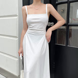 Women Dresses Dress Long Dress with Suspenders (Csm202403)