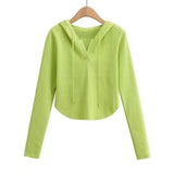 Women Sweater Knit Wear Hooded Sweater Women's Spring and Autumn Bottoming Shirt Sweater