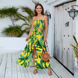 Women Date Dress Summer Sexy Sling Slit Dress