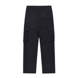 Men Sweatpants Multi-Pocket Cargo Pants Straight-Leg Trousers