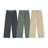 Women Sweatpants Vintage Solid Color Straight Cargo Pants Wide-Leg Casual Pants
