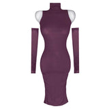 Women Dresses Turtleneck Sleeveless Dress Hip Skirt Skirt Sexy