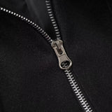 Women Tops Spring/Summer Lapel Zipper V-neck Short Coat Solid Color Top