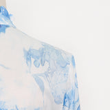 Women Dresses Summer Stand Collar Tie-Dye Dress (Qymy0409)