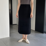 Women Knitted Skirt Autumn and Winter Knitting Straight Skirt Sheath Skirt