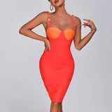 Women's Evening Dress Button Suspender Skirt Sheath Dress Skirt