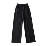 Women Sweatpants Loose Spring and Autumn Straight Wide Leg Waffle Sweatpants