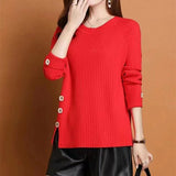 Women Knitwear Autumn and Winter round Neck Knitwear Loose Style Sweater