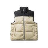 Unisex Winter Cotton Coat Stitching Pleated Fabric Stand Collar down Vest