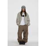 Unisex Jacket Autumn Vintage Stripe Jacket Loose Overalls