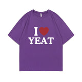 I Love Yeat Graphic Print T-shirt Summer Men Women Hip Hop