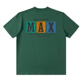 Men T Shirt Vintage Letter Print Casual Short Sleeve T-shirt