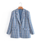 Women Suits Plaid Blazer Autumn Suits