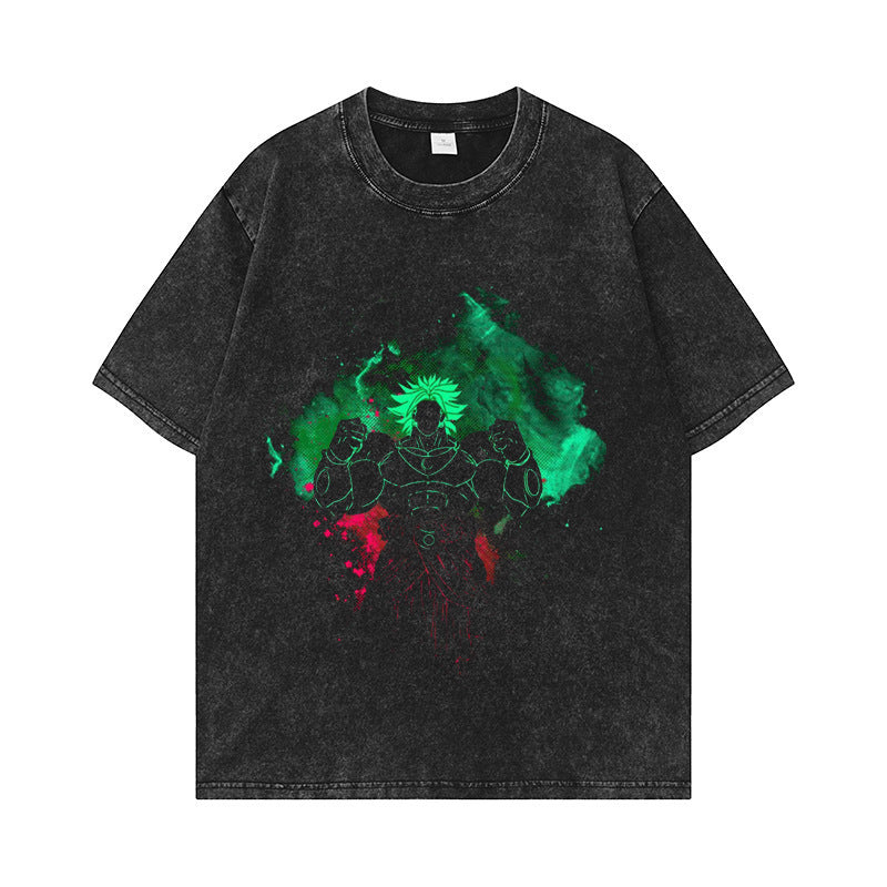 Washed Old T-Shirt High Street Summer Men's Top