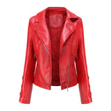 Red Leather Jacket Casual Jacket