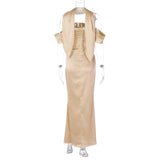 Women Dresses Summer Sexy Backless Zipper Tube Top Dress
