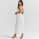 Women Dresses Sexy Backless Midi Dress Dress (Lbk0409)