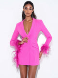 Women's Evening Dress Coat Dress Sequined Slit Hip Skirt