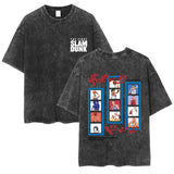 SLAM DUNK washed old cotton t-shirt printed short-sleeved undershirt
