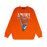 Amiri Long-Sleeve Shirt Personality Printing Stylish Casual