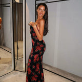 Women Dresses Summer Sexy Slim Fit Long Dress Backless Sling Dress