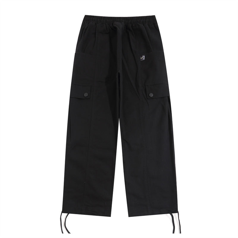 Men Sweatpants Workwear Casual Pants Men's Solid Color Straight-Leg Trousers