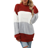 Women Knitted Sweater Autumn and Winter Long Sleeve Casual Sweater