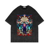 Washed short-sleeved T-shirt oversize