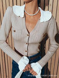 Ladies Leisure Knitwear Knitted Cardigan Single-Breasted Sweater