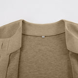 Women Trench Coat Woolen Coat O-neck Short Casual Loose Autumn Winter Retro