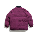 Unisex Winter Cotton Coat Three-Dimensional Pocket Decoration Loose Cotton Coat Vintage Corduroy Lapel Cotton-Padded Jacket