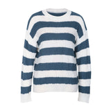 Women Knitted Sweater Autumn Long Sleeve Striped Sweater