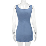 Women Dresses Spring Short Skirt Denim Dress (Csm202403)