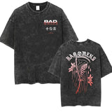 Bad Omens Band Music Tour 2024 Washed T Shirt Retro 90s Men