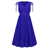 Women Date Dress Summer Pleated Skirt Dress plus Size