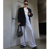Women's Suits Autumn Loose One Button Suit Coat Women's Mid-Length Suit Top
