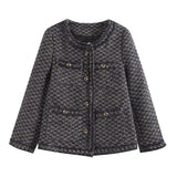 Women Woolen Coat Chanel Coat Women's Spring and Autumn Retro Short Top