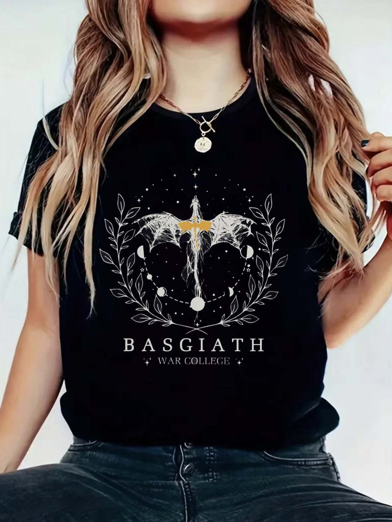 Basgiath War College T Shirt Aesthetic Fourth Wing Shirt