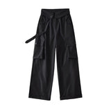 Women Sweatpants Multi-Pocket Cargo Pants Loose Casual Trousers