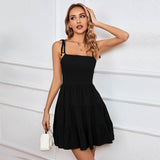 Women Dress Spring Sling Holiday Dress Tube Top Casual Beach Dress