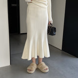 Women Knitted Skirt Autumn and Winter Knitting Sheath Fishtail Skirt M915