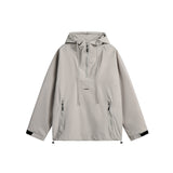 Unisex Jacket Autumn Drawstring Loose Wind Coat