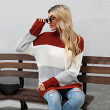 Women Knitted Sweater Autumn and Winter Long Sleeve Casual Sweater