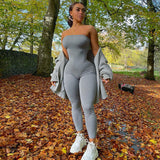 Women Jumpsuit Autumn Sexy Slim Fit Bodysuit