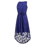 Women Date Dress Summer Butterfly Embroidery Mesh Lace Dress