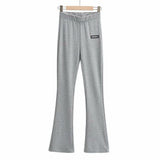 Women Sweatpants Autumn Trousers Slim Fit Bell-Bottom Pants Casual Pants